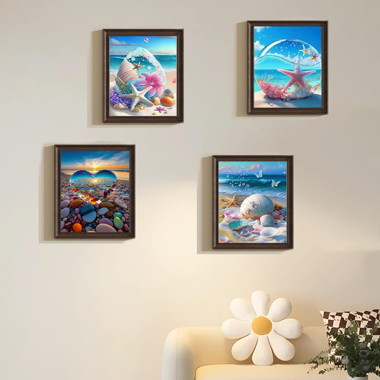 Kit Pittura Con Perle 3D 40x50 Cm – Decorazione Murale Fai Da Te, Blu Scintillante, Anti-stress, Regalo Creativo