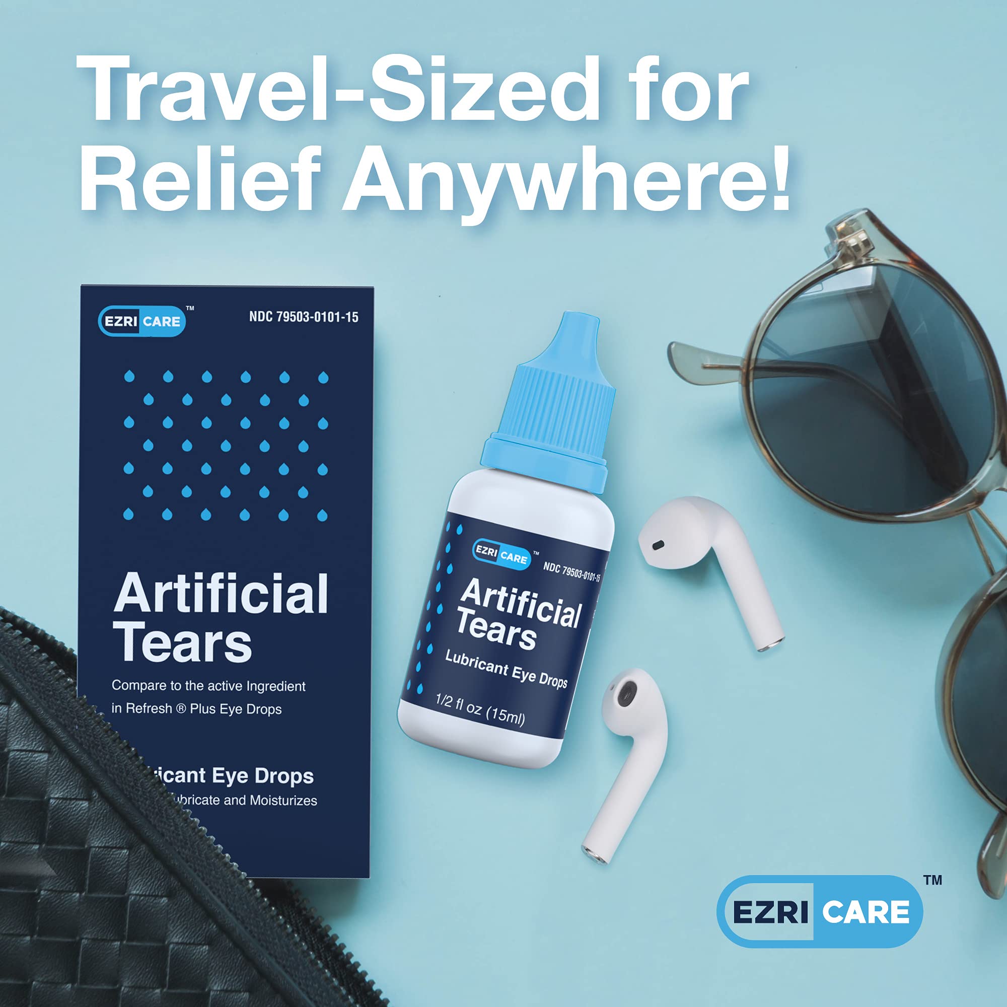 2 PK Artificial Tears Eye Drops for Dry Eyes Extra Strong