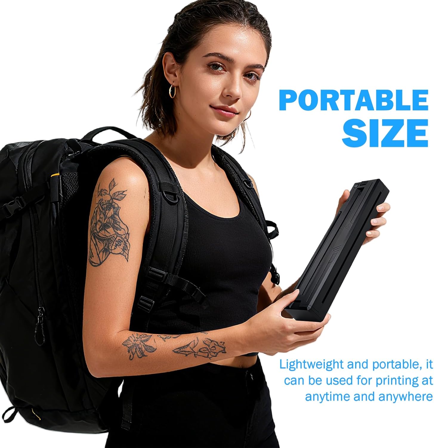 Tattoo Transfer Stencil Printer Wireless Thermal Printer Tattoo Machine Compatible with iPad Phone PC Tattoo Supplies