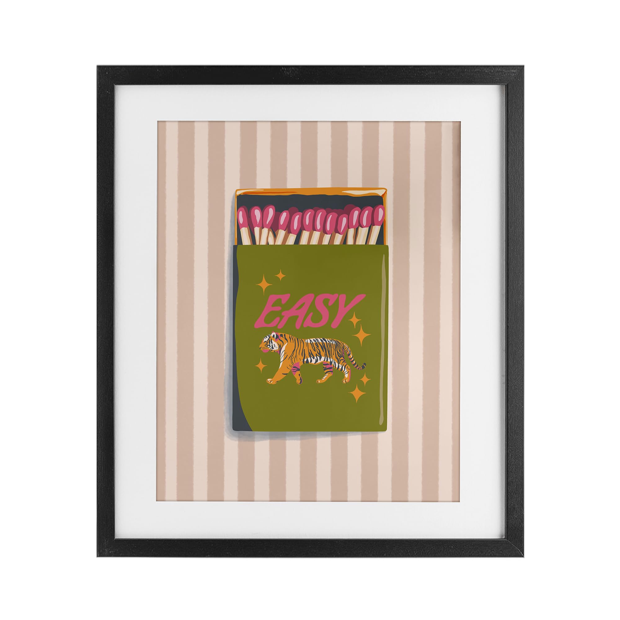 Impression encadrée Easy Tiger Retro Matches pour une décoration de salon vintage
