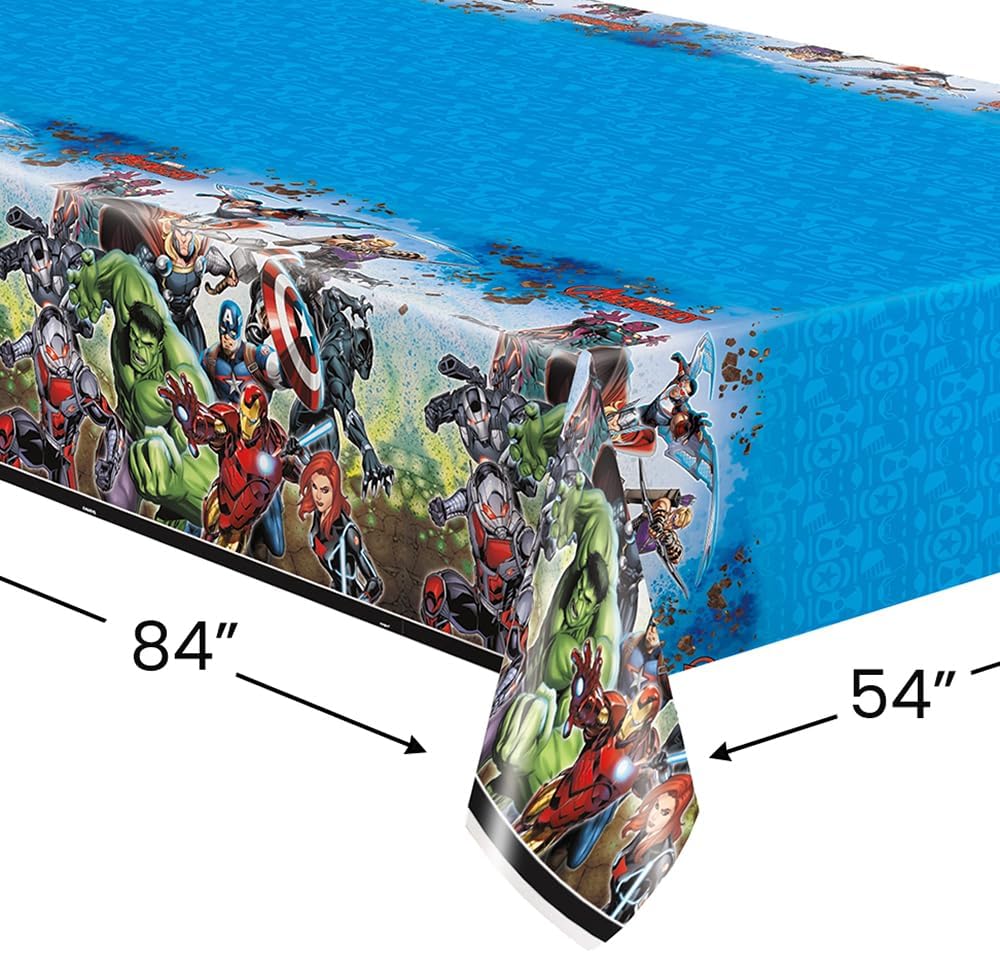 Avengers Rectangular Plastic Table Cover - 54" x 84", 1 Pc