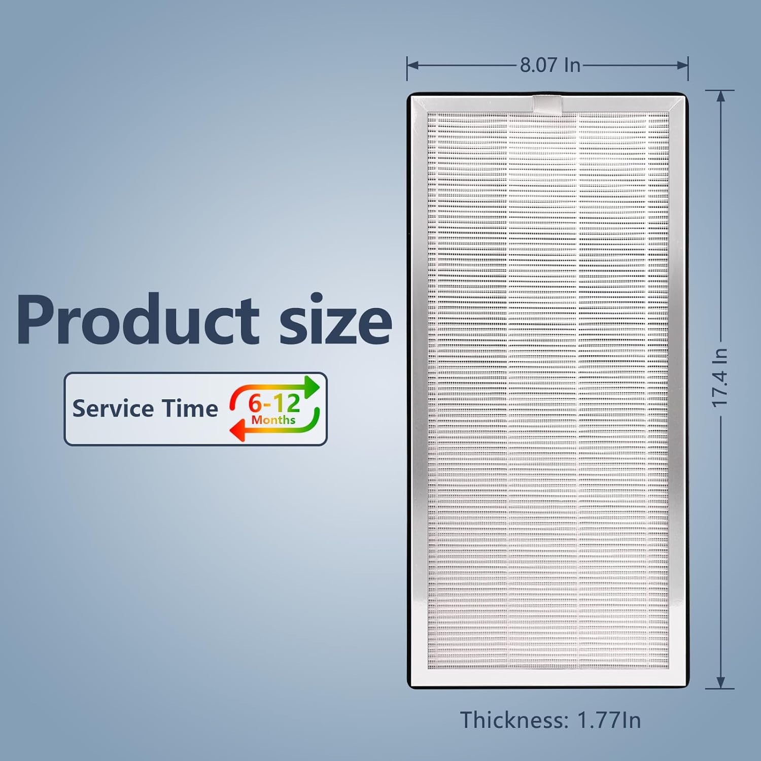 MA-40 Replacement Filter Compatible with Medify MA-40 Air Purifier, 3-in-1 High-Efficiency HEPA and Activated Carbon Pre-Filter for MA40 MA40W MA40B Air Filter Replace, 2 Pack - Image 7