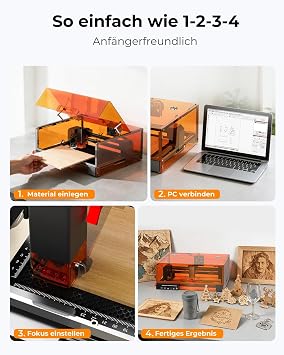 Laser Engraving Machine 10 W Closed Laser Cutter for DIY & Business
