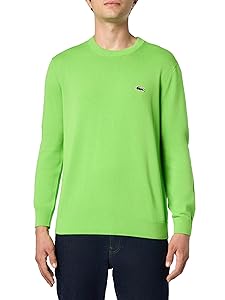 Lacoste Men's Long Sleeve Crew Neck Regular Fit Sweater