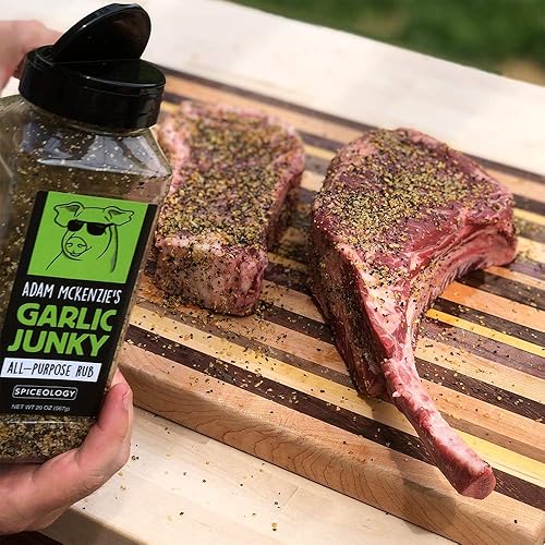 Miniatura 4 de Spiceology & Adam McKenzie  Adicto al ajo  Condimento multiusos para barbacoa y mezclas de especias  Uso en pechuga de ternera, carne de res en