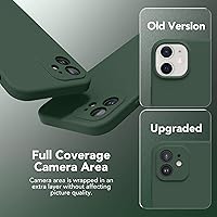 Vista 5 de Funda magnética para iPhone 12, compatible con MagSafe, [protección completa de la cámara] [protectores de pantalla] funda protectora de silicona a