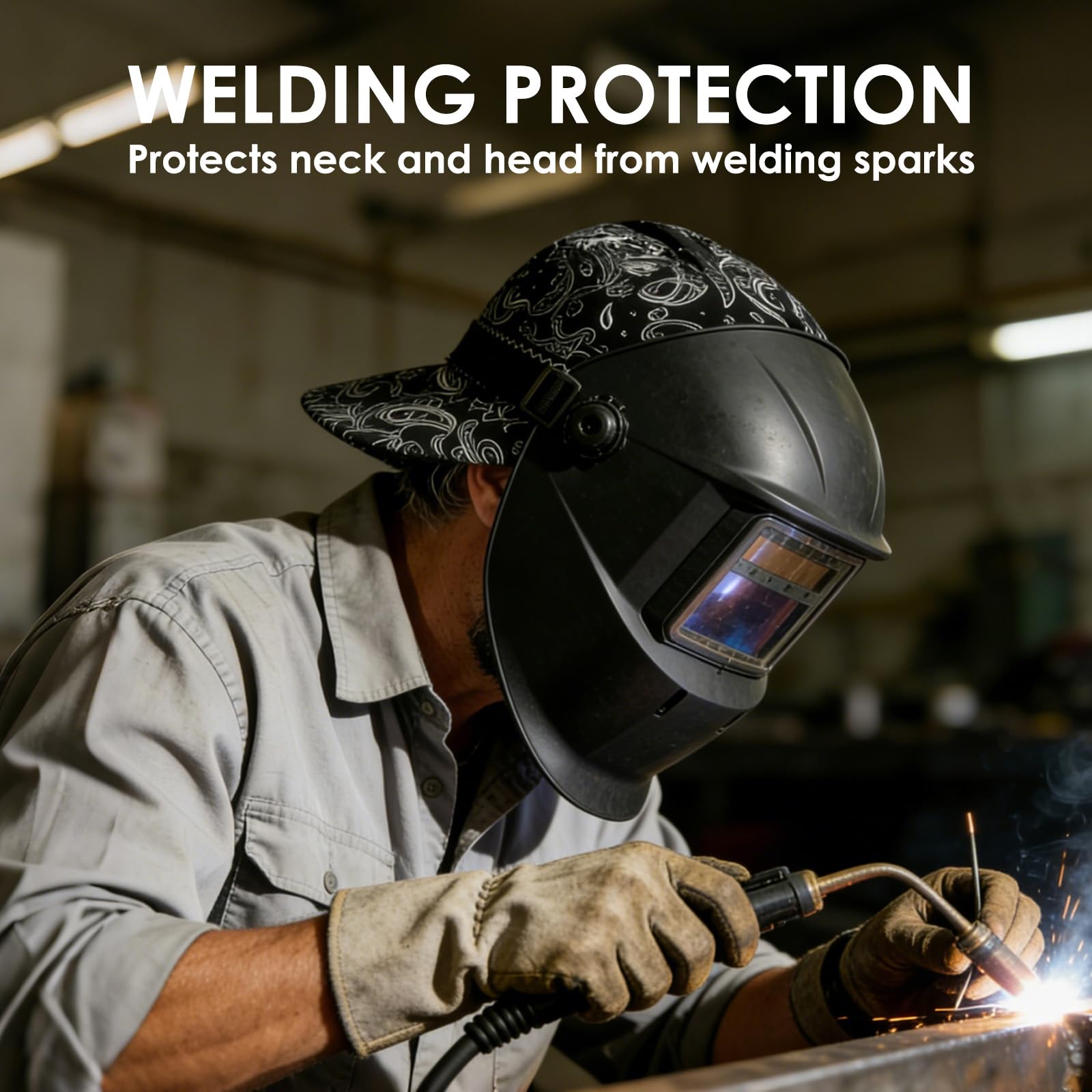 Fullsheild Welding Helmets | Protector y transpirable, cómodo y elegante, forro de casco de cachemira para soldador, electricista, campo petrolero de gas,