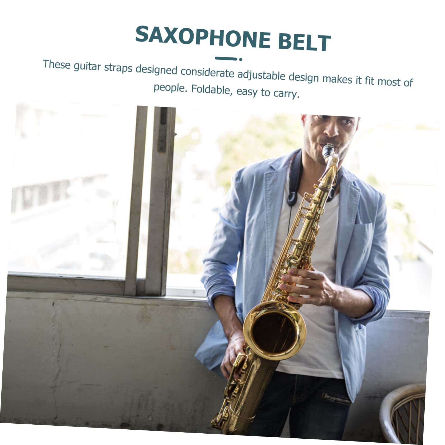 Abaodam 2pezzi Tracolla Regolabile Per Saxofono Per Design Vintage e Retro Per Soprano e