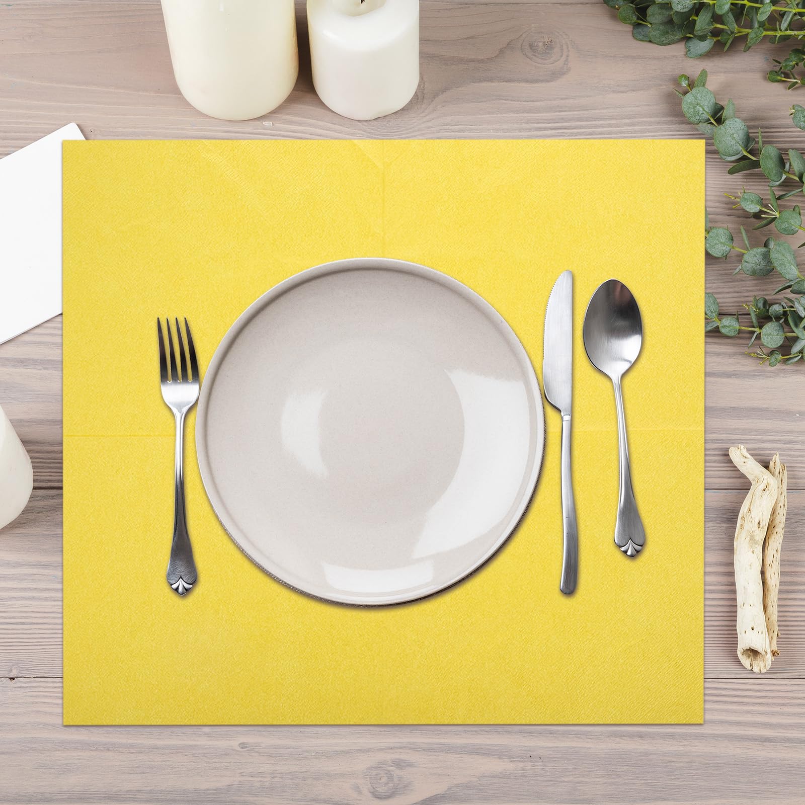 uxcell Servilletas de cóctel, paquete de 200 servilletas desechables cuadradas de 2 capas de 25.4 x 25.4 cm, servilletas de papel para cena, boda, fiesta de cumpleaños y uso diario