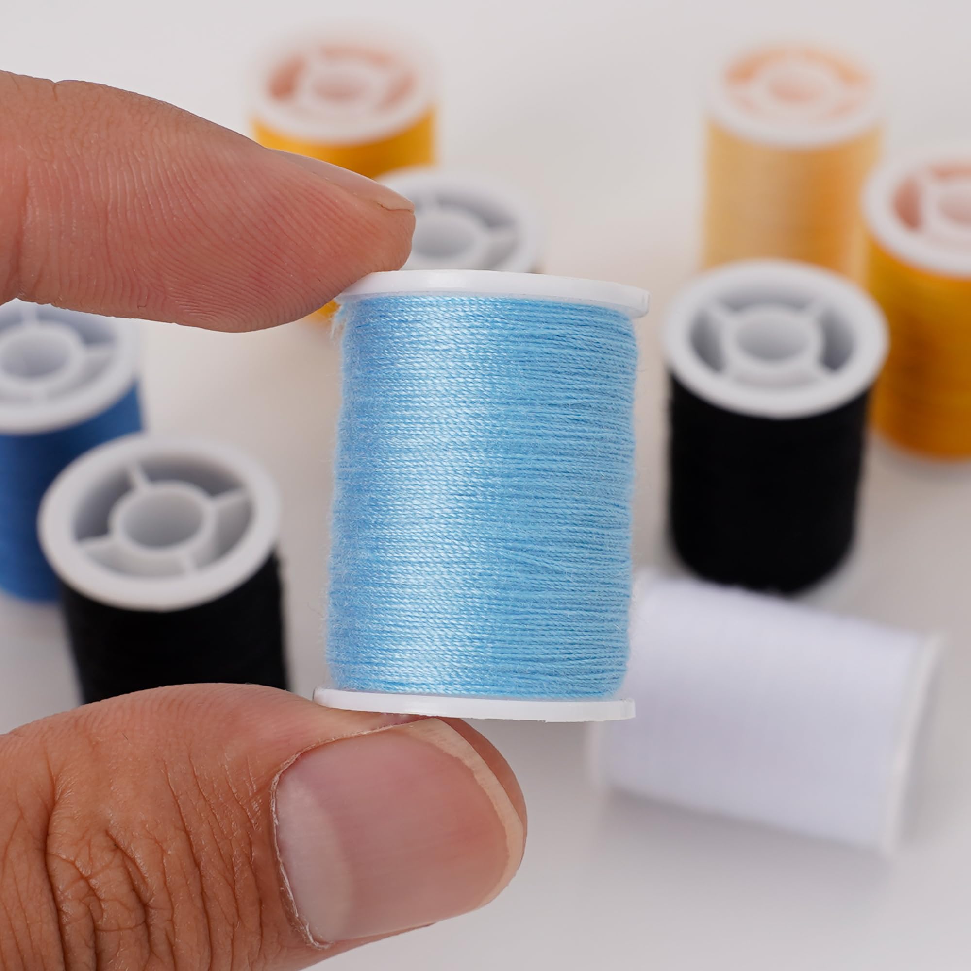 Hilo de coser de poliéster de 36 colores, 30 m por bobina, para coser a mano y uso en máquina de coser