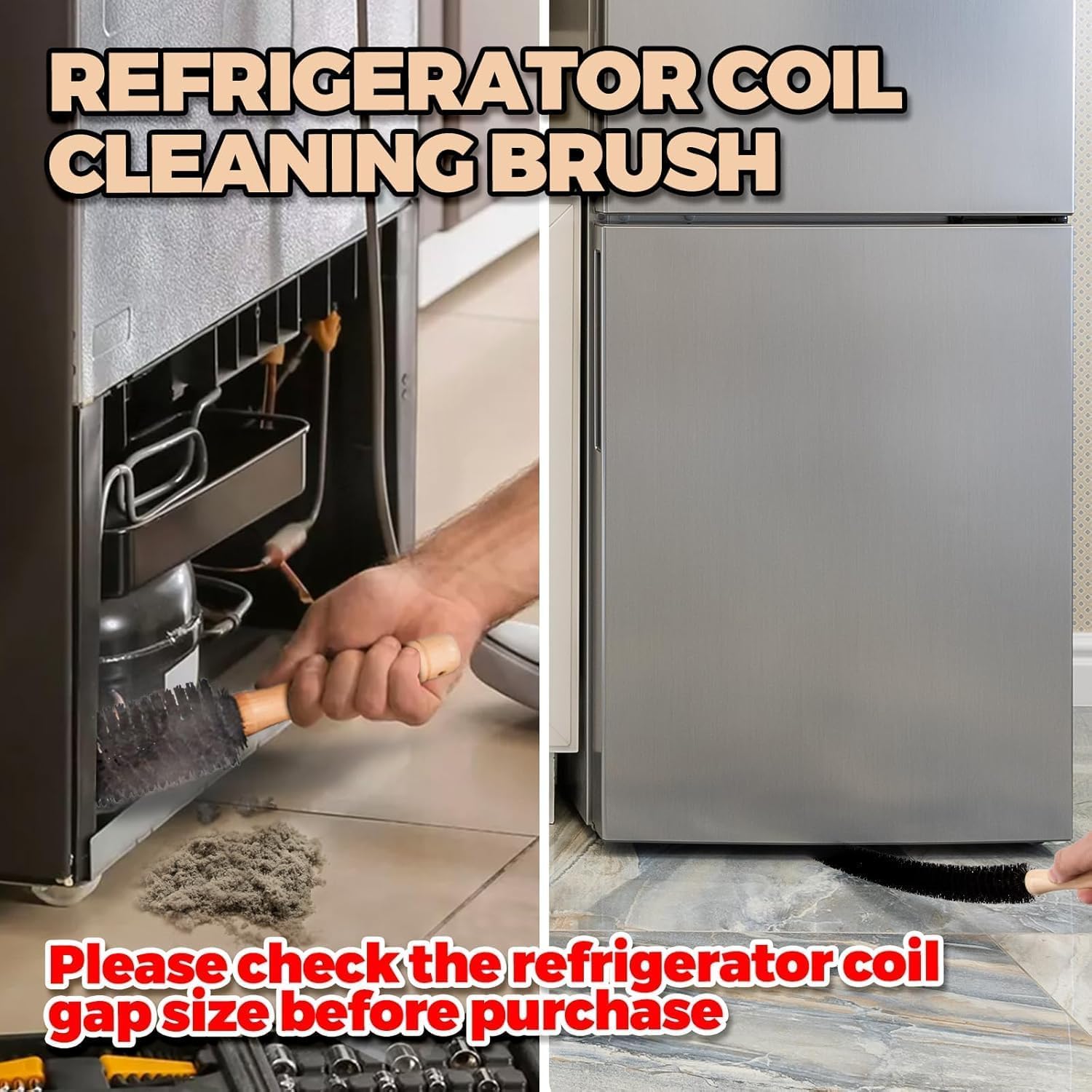 Washing Machine and Dryer Vent Cleaning Brush– Lint Remover Tool for Deep Clean, Flexible Long Handle Brush for Dryer Vent, Refrigerator Coils & Exhaust Ducts Household Cleaning Tools