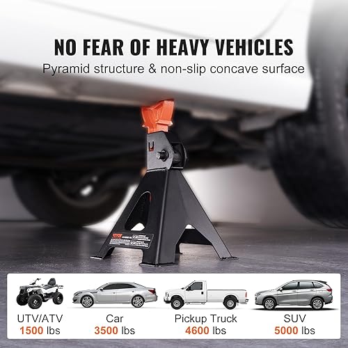 Miniatura 4 de VEVOR Bases para gato, capacidad de 3 toneladas (6,000 lbs), bases para gato de auto ajustables en altura de 10.8-16.3 pulgadas, para levantar SUV,