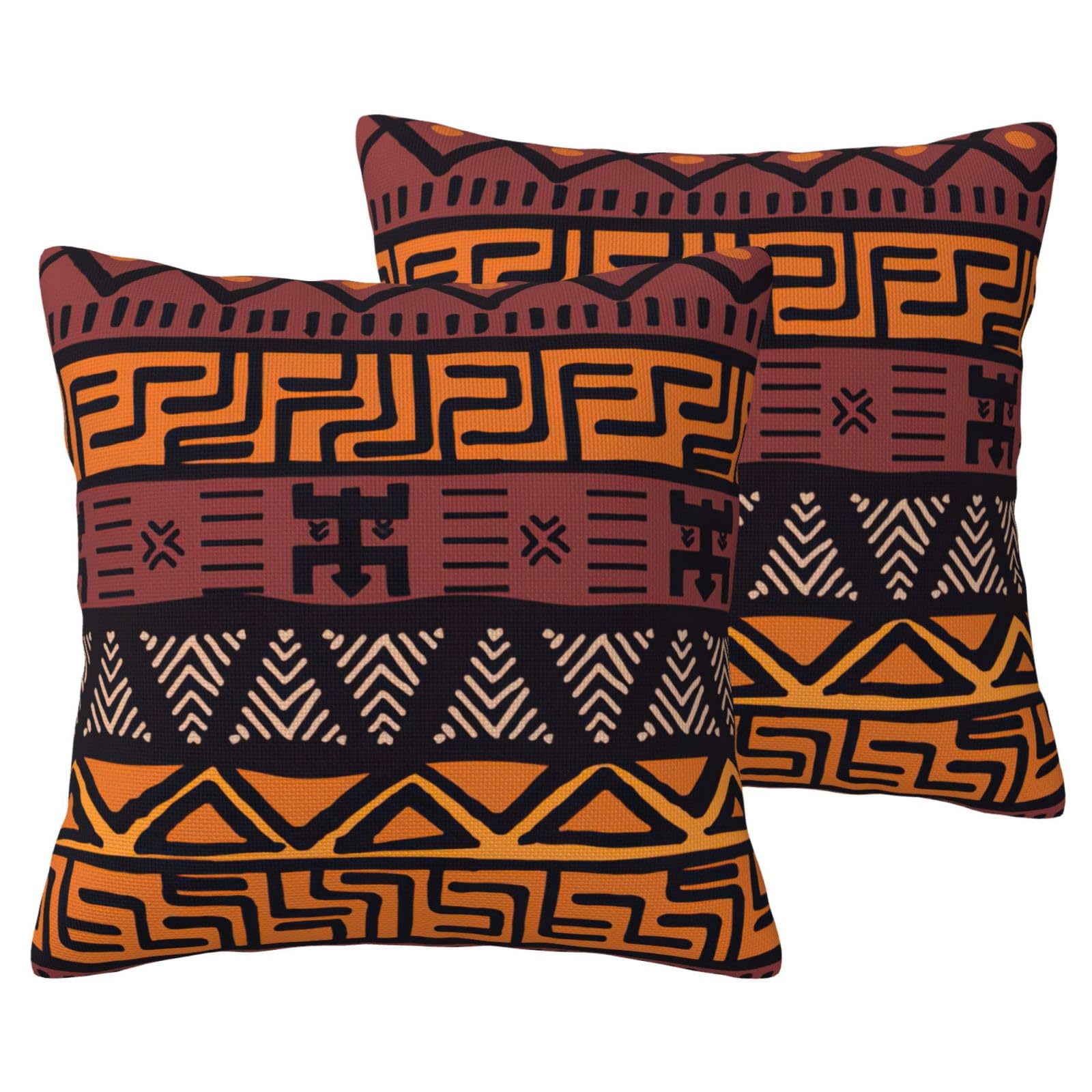 Housses de coussin motif africain : ravivez un canapé terne avec ces deux textiles en lin