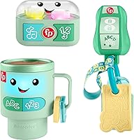 Fisher-Price Laugh & Learn Ready to Go Gift Set: 3 Electronic Toddler Toys for Pretend Play, Sensory Learning Ages 6+ Months