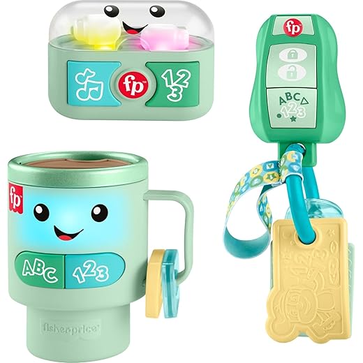 Fisher-Price Baby Toys Laugh & Learn Ready to Go Gift Set, 3 Electronic Learning Activities for Toddler Pretend Play Kids Ages 6+ Months (Amazon Exclusive)