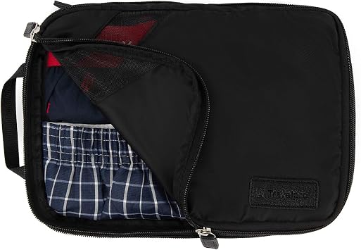 Travelpro Essentials-Expandable Packing Cubes, Black, Medium