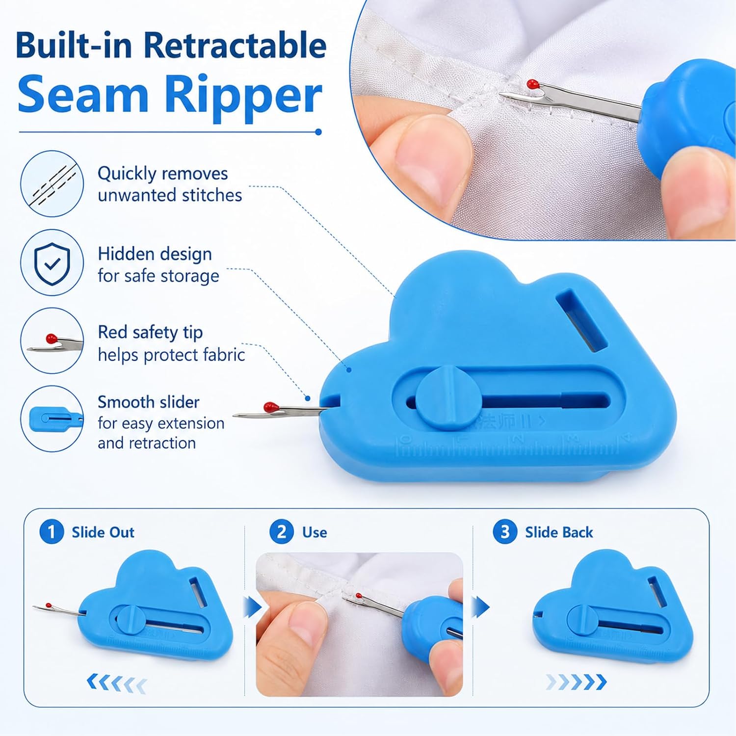 3 Pcs Magnetic Seam Guide for Sewing Machine(3 Color)