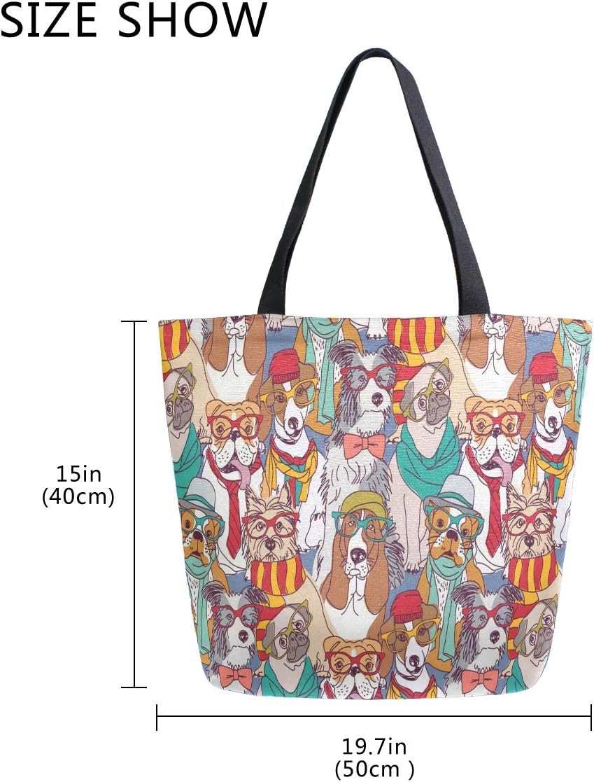 ZZKKO Japanese Cherry Canvas Tote Grocery Bag Shoulder Casual Book Bag - Image 6