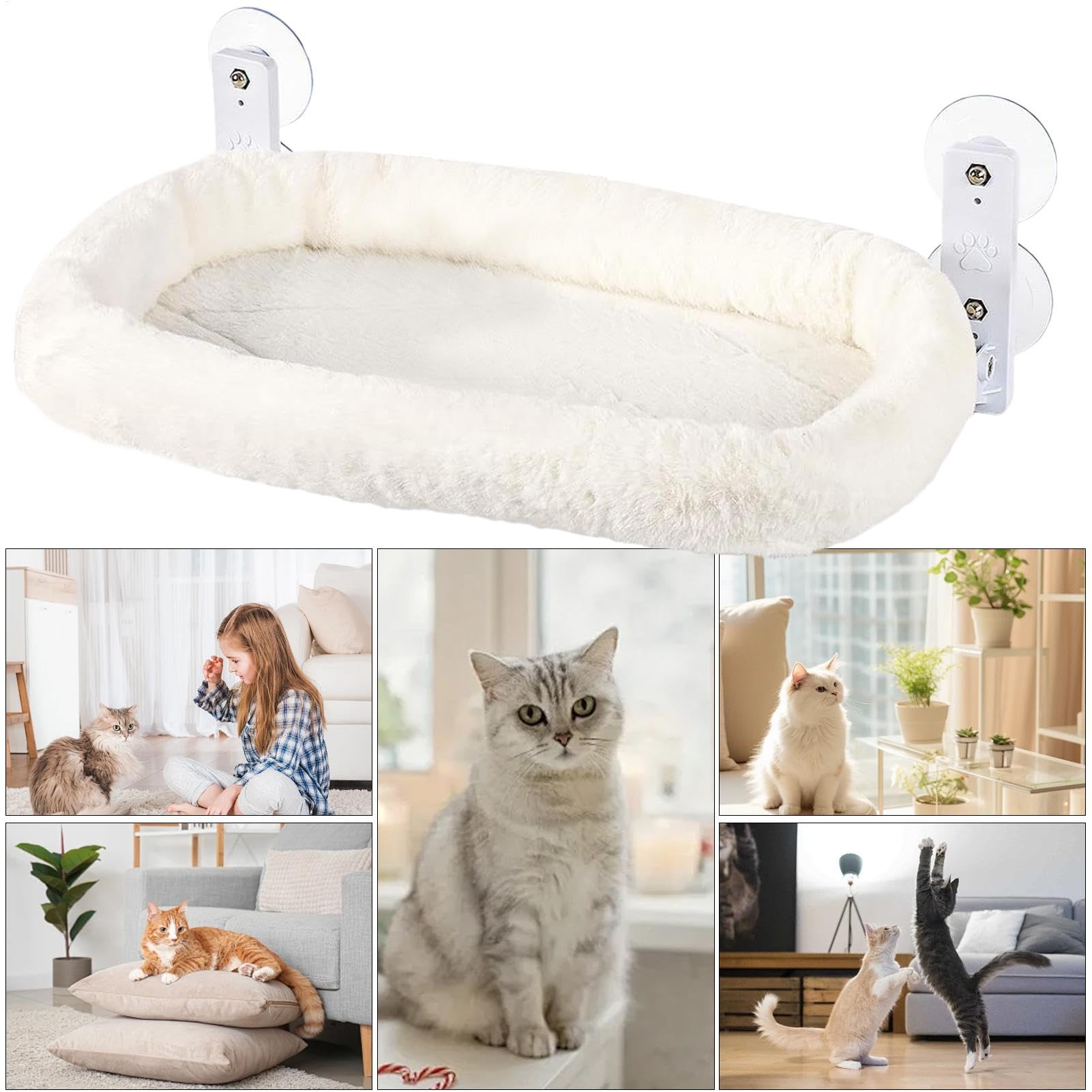 Ventana para cama para gatos, percha para ventana para gatos inalámbrica - Perchas para ventanas para gatos plegables que ahorran espacio | Calientes estantes para gatos Cama para gatos
