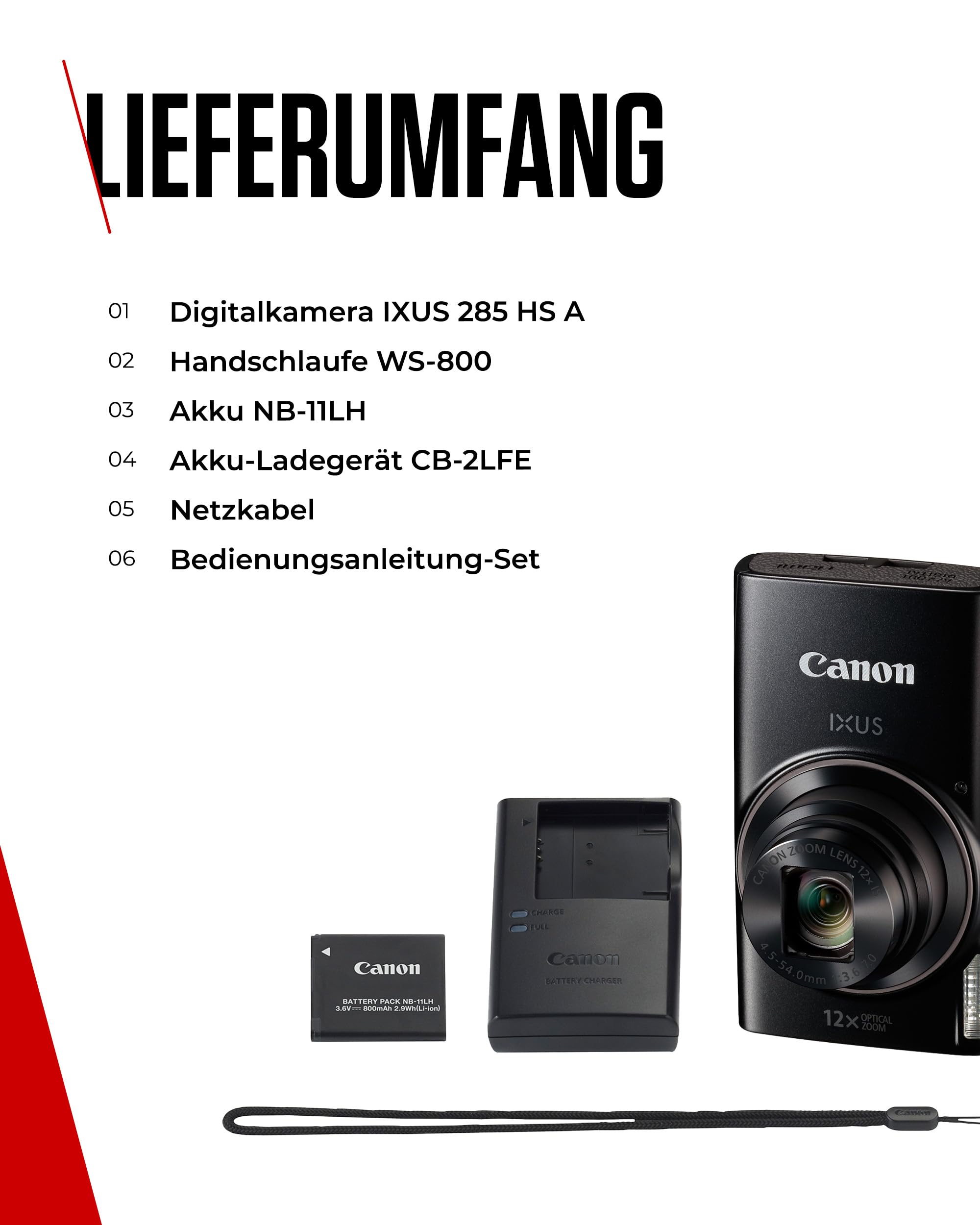 Fotocamera compatta Canon IXUS 285 HS A Black