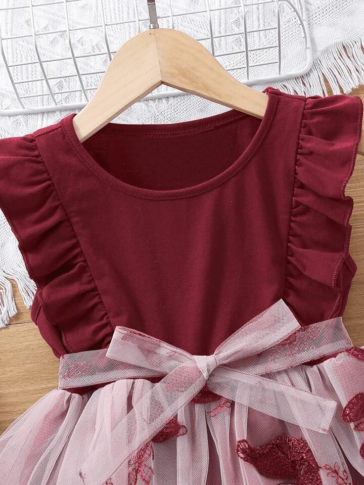 Image of TAGAS Girls Embroidery Pattern Cap Sleeve A-line Knee-Length Dress