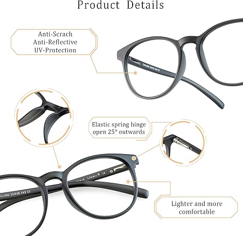 Miniatura 2 de LifeArt Blue Light Blocking Glasses, Anti Eyestrain, Computer Reading Glasses, Gaming Glasses