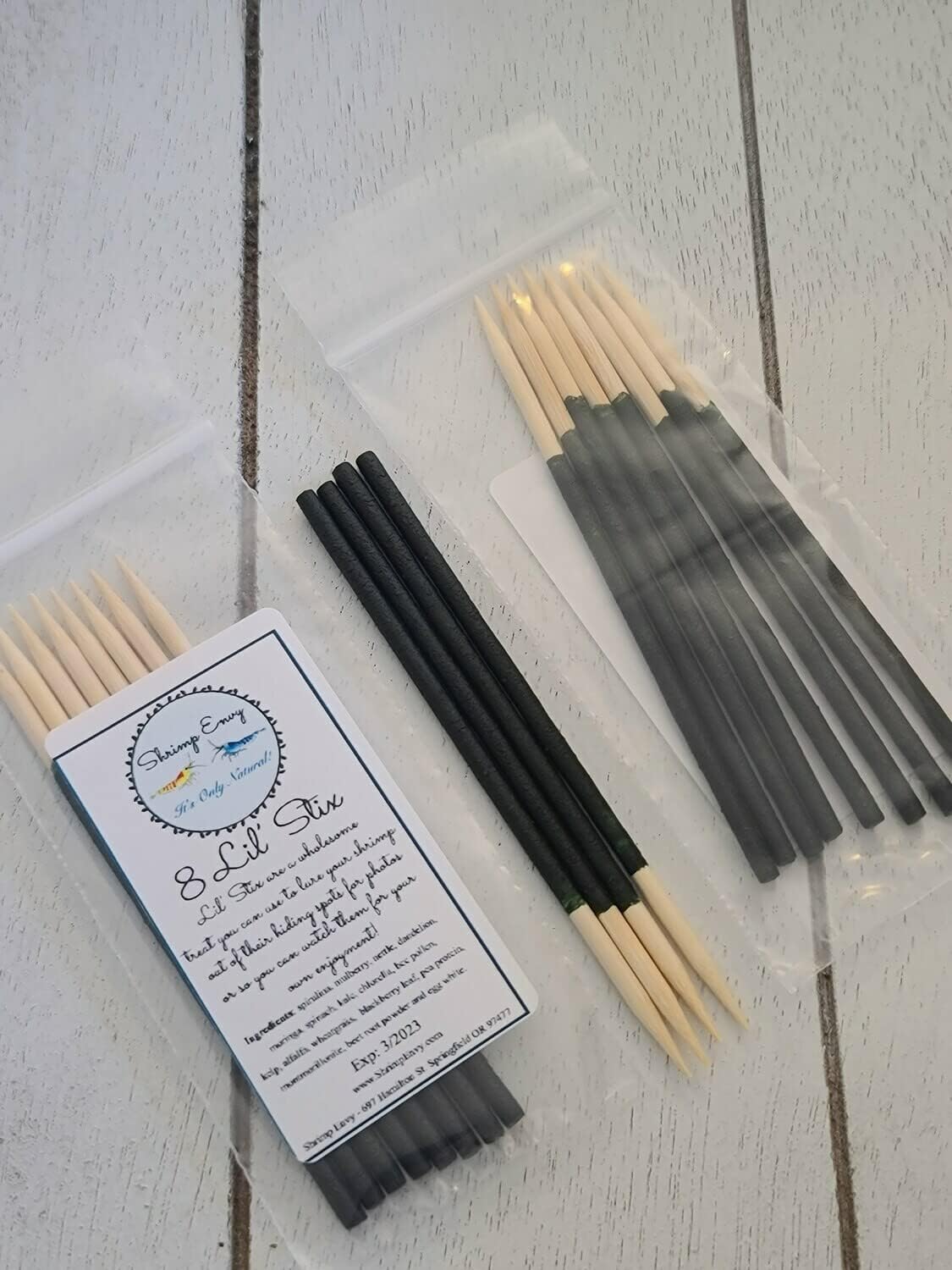 Shrimp Stix by ShrimpEnvy - Aquarium Lollies Food for Fish Snail Crab Invertebrates (Shrimp Stix (10pcs x 8 inches))