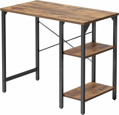 Miniatura 8 de CubiCubi Escritorio para computadora, escritorio pequeño de oficina en casa de 40 pulgadas, mesa de PC de estilo moderno y simple para el hogar,