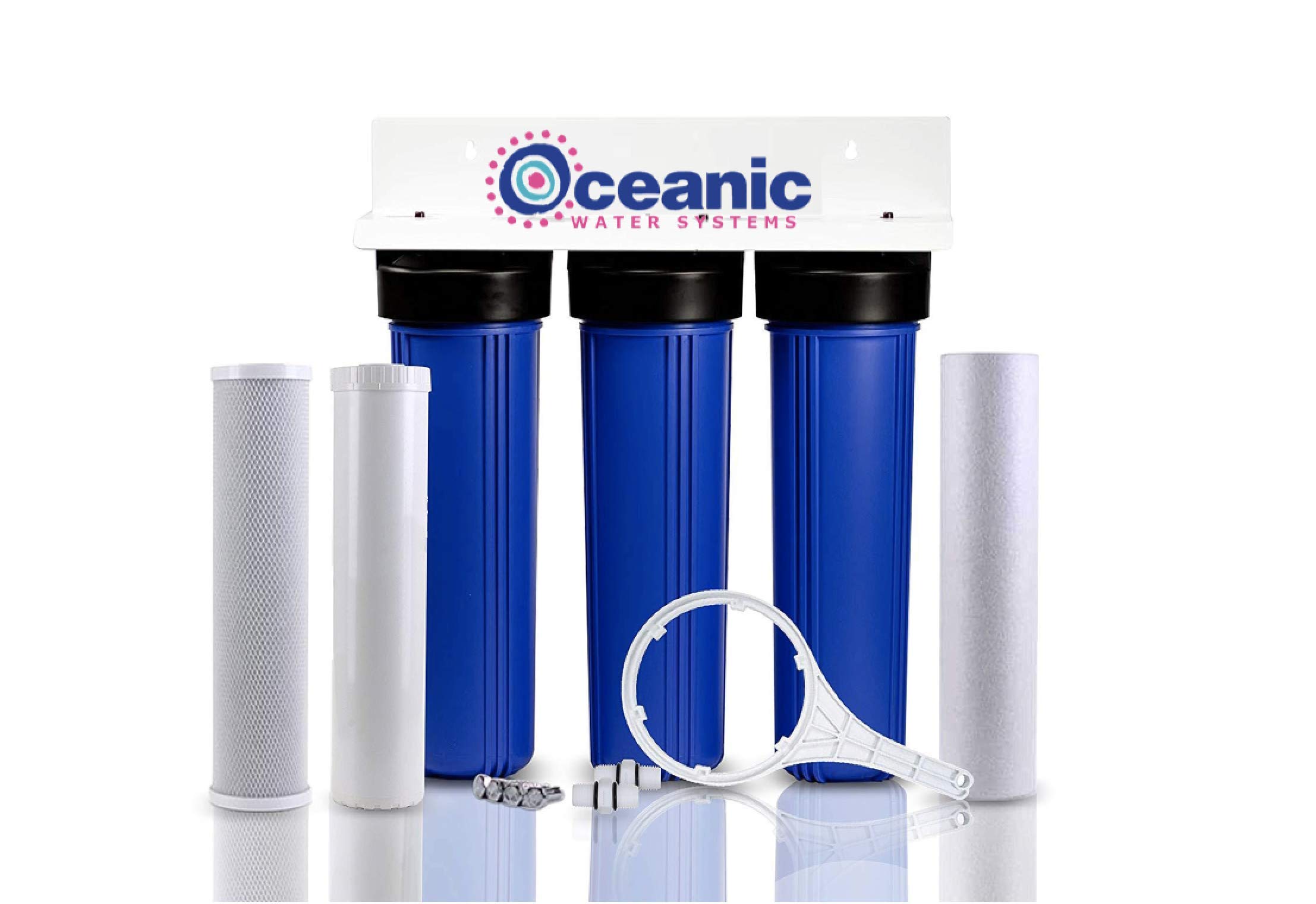 Buy Oceanic Water Systems 3Stage 20" Whole House Well Water Filtration System 1" FPNT Inlets w