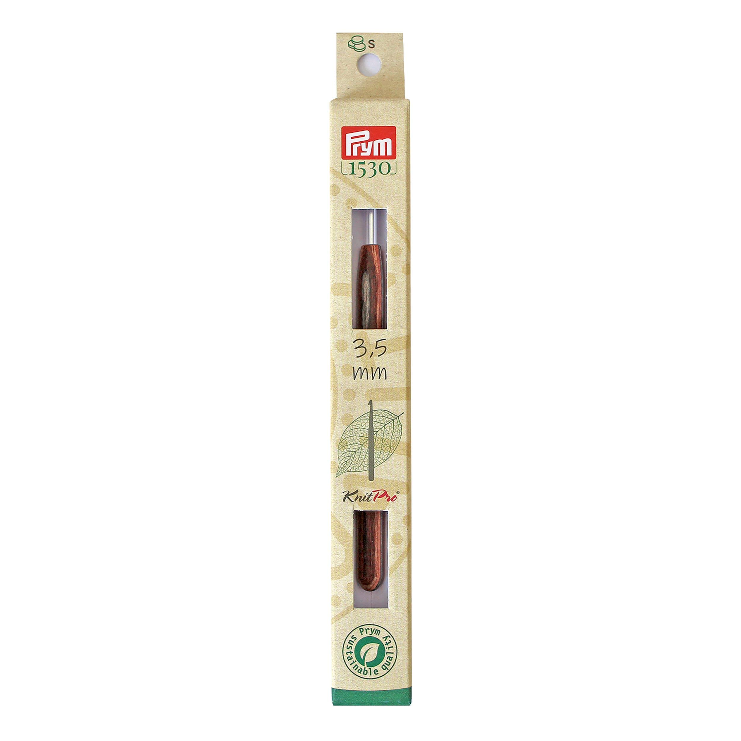 Prym Wool Crochet Hook, Wood, Multicoloured, 3.5 mm
