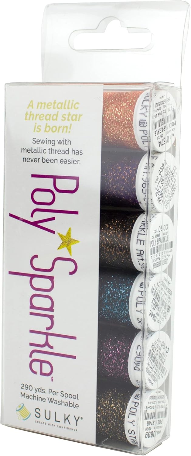 SULKY OF AMERICA Haunting Halloween Assortment Sulky 30wt Poly Sparkle Thread 6/Pkg