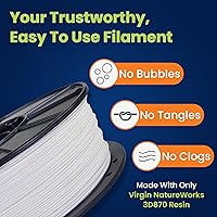 Vista 173 de 3D-Fuel 3D Filamento Pro PLA+ Negro Medianoche de Alta Temperatura y Resistente, 1.75mm, 1 kg +/- 0.02mm de Tolerancia, Fabricado en EE.UU., Fácil