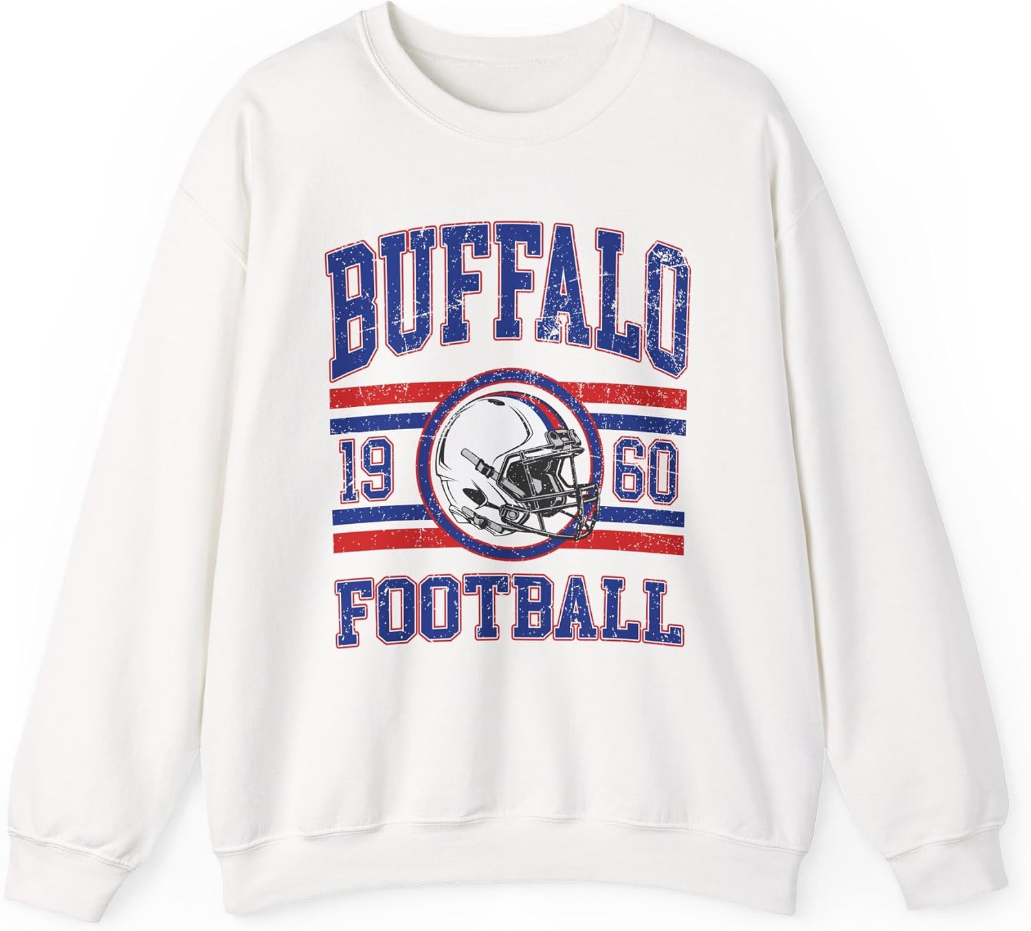 Vintage Buffalo Football Crewneck Sweatshirt Retro Game Day Pullover Soft Warm Football Fan Gift for Him or Her Fall Layer