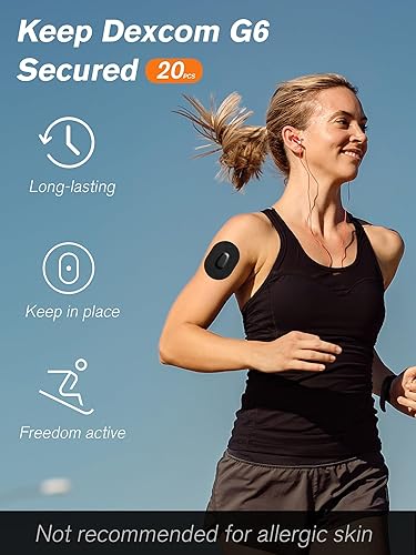 Miniatura 2 de Leng Ke Paquete de 40 parches adhesivos Dexcom G6 impermeables  Parche Dexcom G6 de larga estancia sin pegamento en el centro, cinta CGM de papel