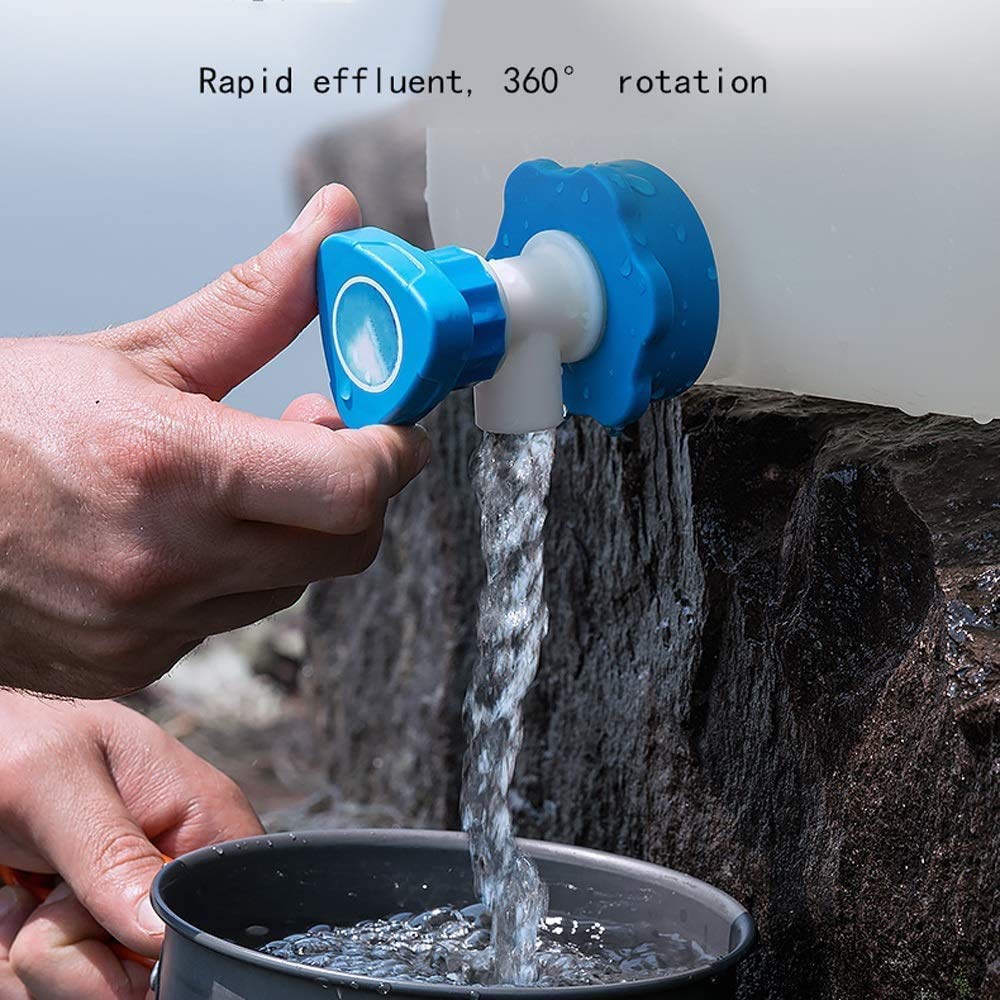 Cubo para Exteriores con Grifo, Tanque de Agua de plástico PE de Grado alimenticio, contenedor de Cubo para Acampar Espesado con Agua purificada portátil para el hogar, 18L (24L)