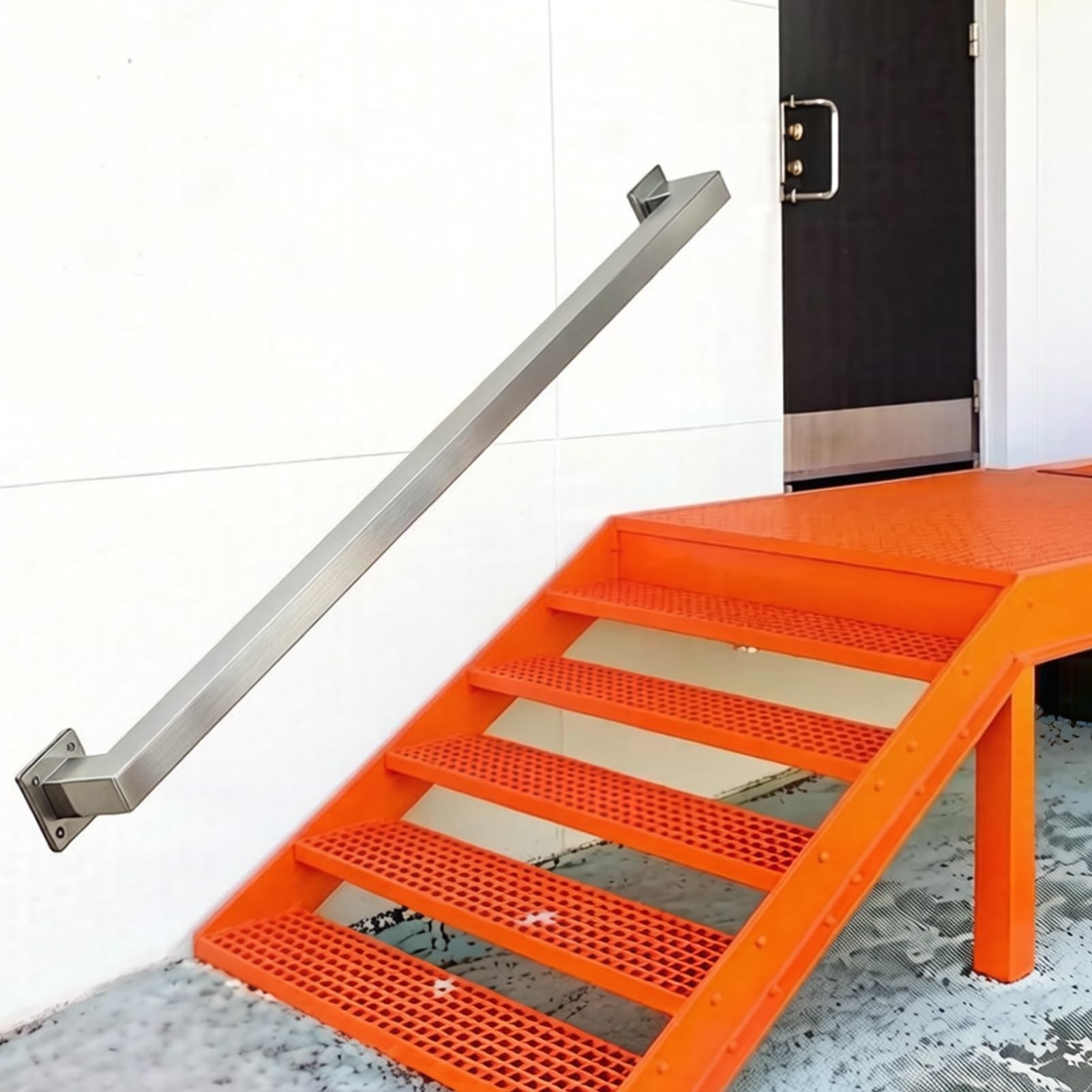 Liyadolaam Women's One Color Outdoor Staircase Rail 1Ft 2Ft 5Ft 10Ft 12Ft Silver Stainless Steel Durable And Sturdy Handrail With Installation Kit Stair Railing For Deck Porch Garden Balcony(8.2Ft/250Cm)