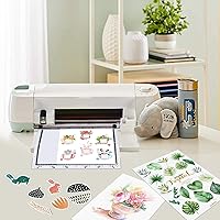 Vista 4 de Papel Adhesivo de Vinilo Imprimible Premium para Impresora de Inyección de Tinta, 100 Hojas de Papel Calcomanía Blanco Mate Impermeable, Se Seca