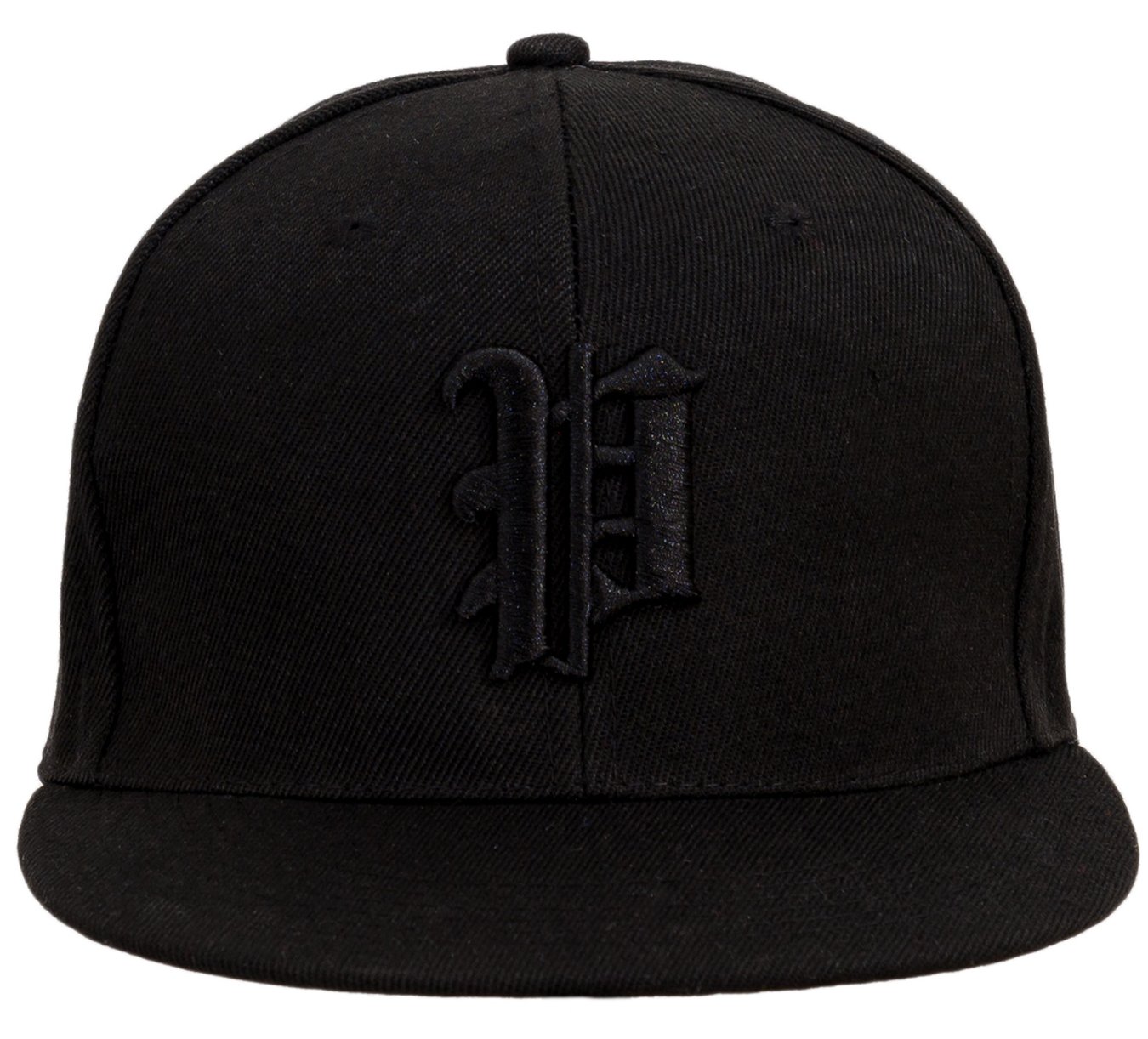 4sold Snapback Hat with Raised 3D Black Embroidery Letter Baseball Cap Hip-Hop Cap Hat Headwear (P)