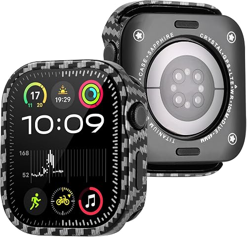 SDOCEBF 3 in 1 Metal Cases Compatible with Apple Watch Series 9/8/7 45mm Case Bu