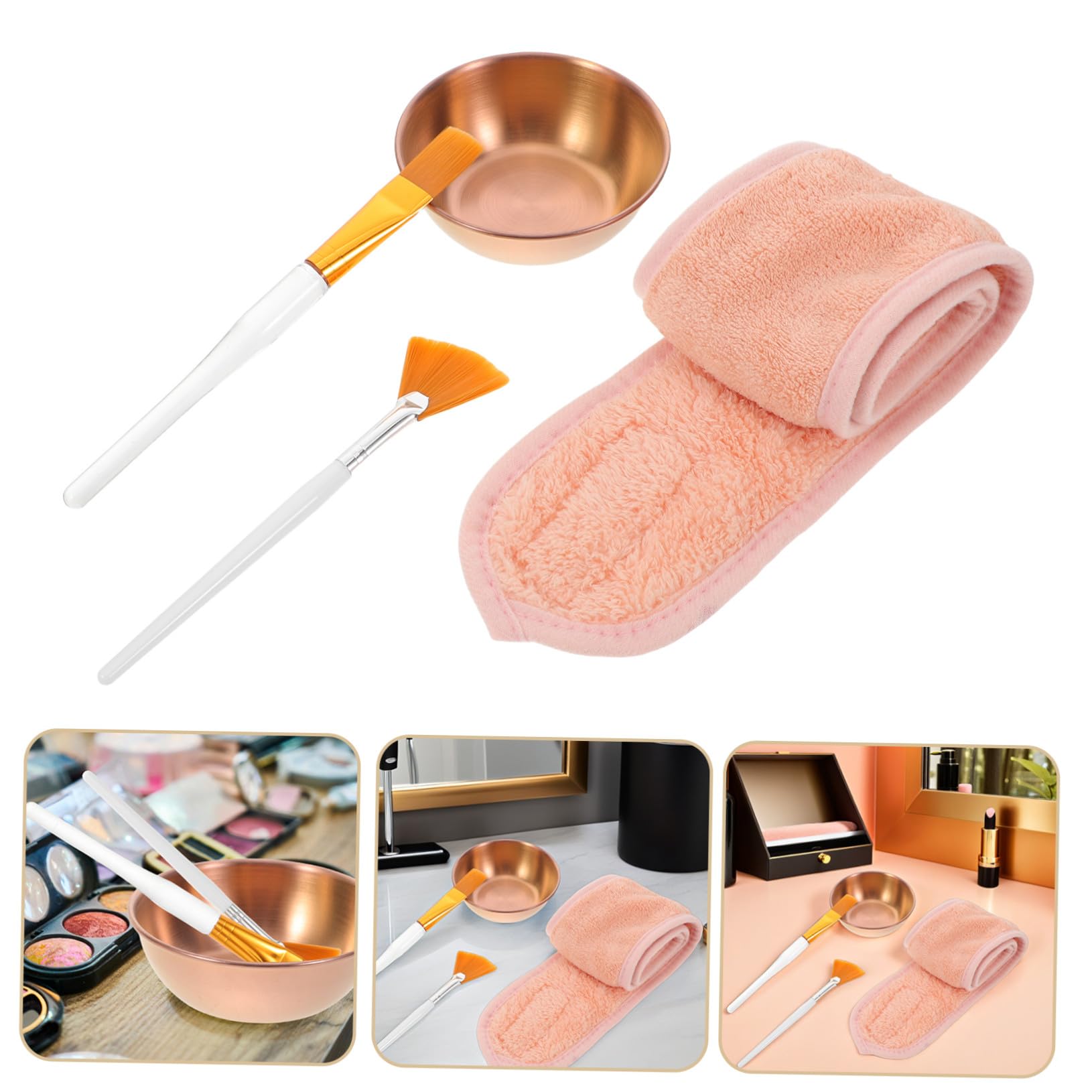Gesichtsmaskenpinsel und Kosmetikset mit Stirnband für Hautpflege Inklusive Schalen für Kosmetikerinnen und Gesichtspflegewerkzeuge für Spa und Heimgebrauch