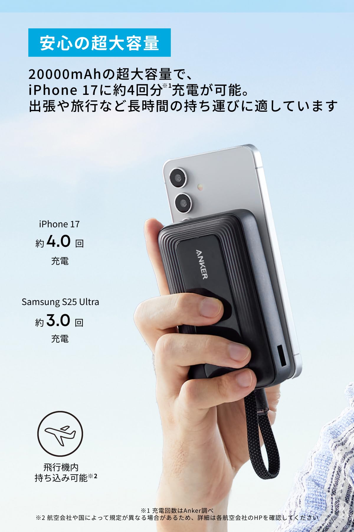 Amazon.co.jp: Anker Zolo Power Bank (20000mAh, 45W, Built-In USB-C