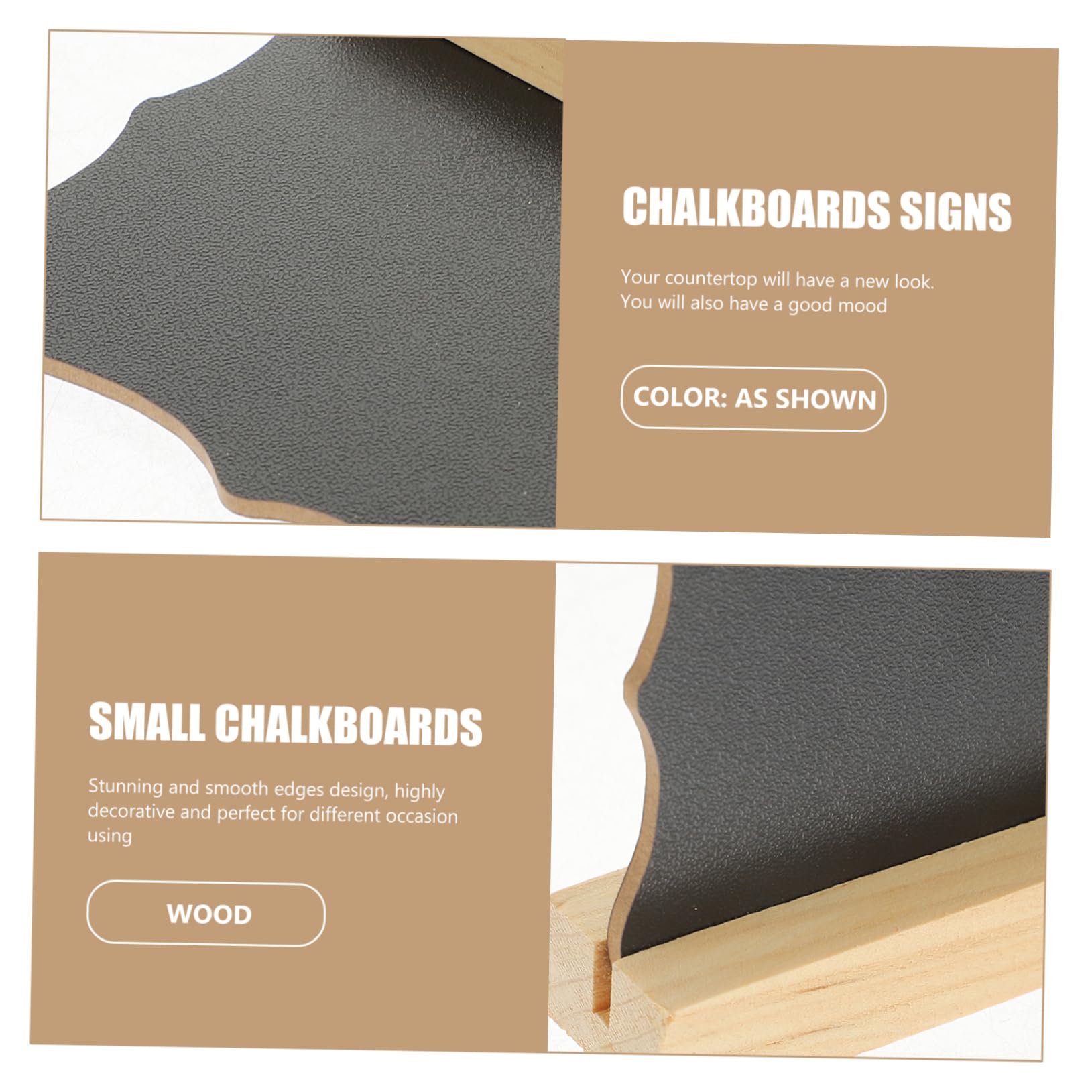 Operitacx 25pièces Mini Tableau De Panneaux Décoratifs Pour Événements Et Décoration De Table Ardoise Portable Avec Support Pour Messages Et Menus