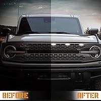 Vista 11 de 5 luces LED delanteras para parrilla compatibles con accesorios Ford Bronco 2021 2022 2023 2024 2/4 puertas Badlands Wildtrak Everglades y primera