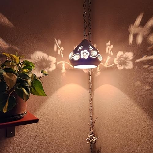 Miniatura 5 de YLONG-ZS Lámpara colgante bohemia con forma de pug, luz colgante de enchufe blanco de 16 pies, cable regulable, luz colgante de cristal para