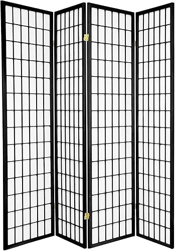 Miniatura 28 de Legacy Decor - Separador de habitación, de e 3, 4, 6, 5, 8 paneles de habitación, estilo Shoji, de 6 pies alto, Madera, Blanco Blanco,Negro