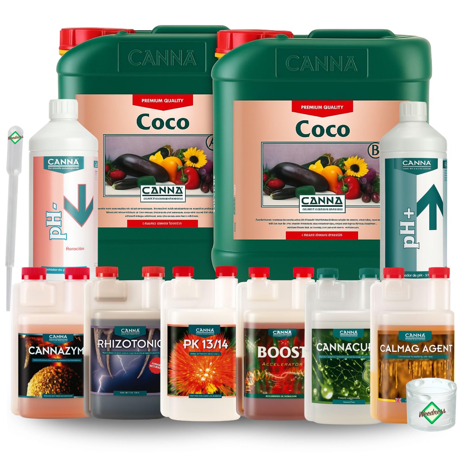 Weedness Canna Coco Dünger Set BIG – Kit de fertilizantes Coco gran volumen profesional