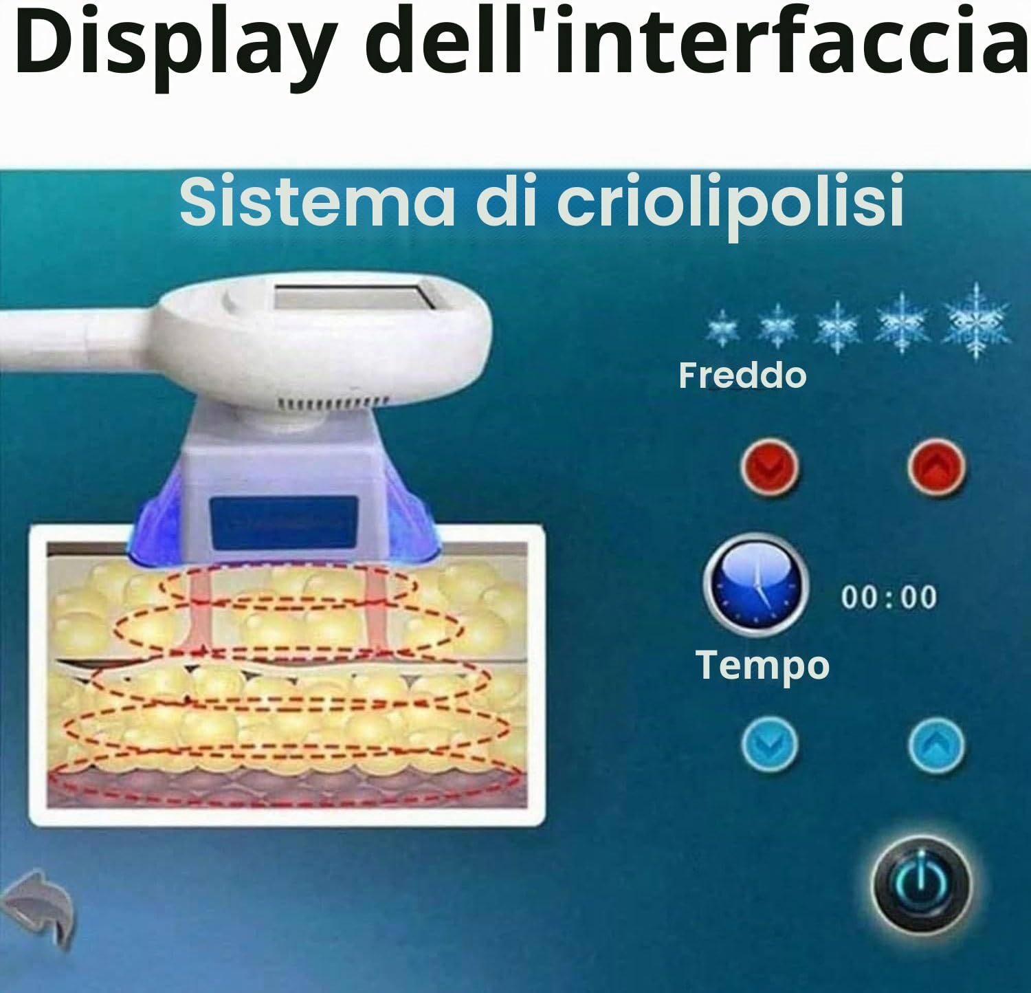 Macchina Scolpire Corpo Freddo Congelamento Grasso, Macchina di Congelamento Grassa di Cryolipolysis, lipolisi dei Grassi Strumento Dimagrante Grasso congelato Burst con 3 Maniglie