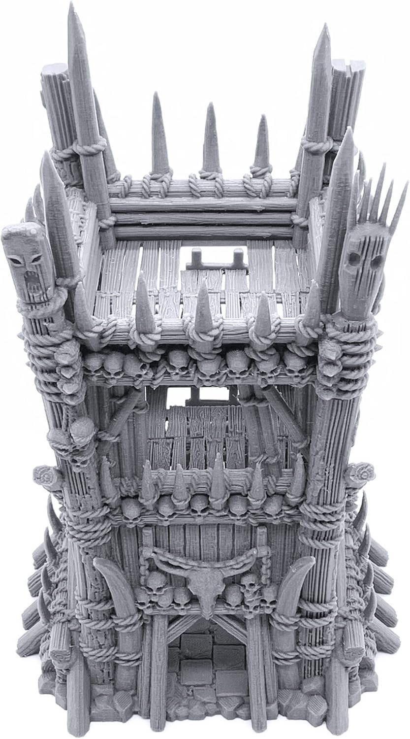EnderToys Tribal Tower by Printable Scenery, 3D Printed Tabletop RPG Scenery and Wargame Terrain 28mm Miniatures