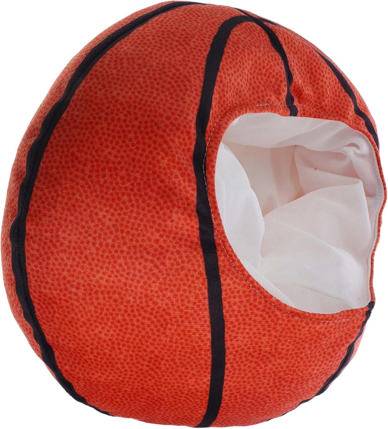 Basketball Headgear Plush Party Cosplay Hat Funny Costume Accessory for Events Novelty Photo Prop for Halloween Carnival and Birthday Celebrations