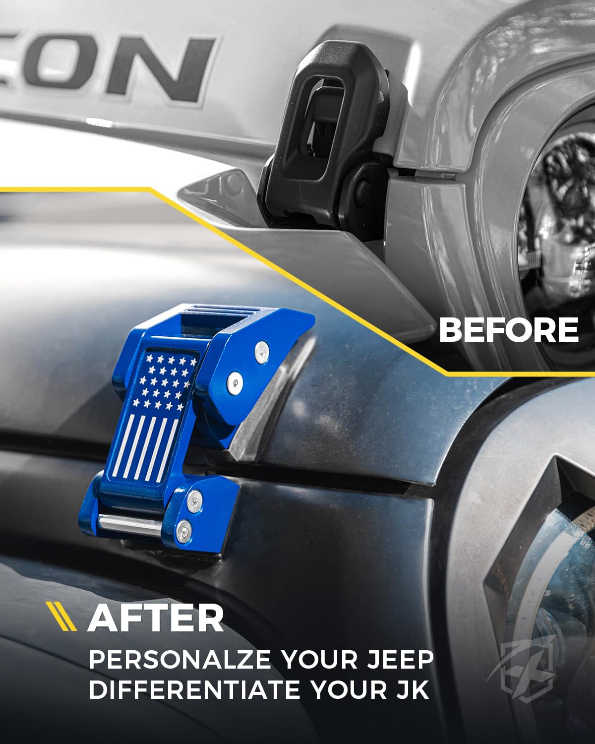 Amazon.com: Blue U.S. Flag Aluminum Hood Latches Compatible with